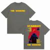 The Weeknd Starboy Graphic Cotton Tshirt Unisex Unisex Hip Hop Short Sleeve Unisex Casual Daily Vintage Streetwear Basic Tops