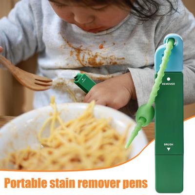 Instant Stain Remover Pen for Clothes Double Ended Fabric Spot Cleaner for Oil Grease Food Marks Travel Portable Emergency Kit