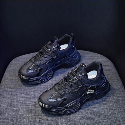 Women's Shoes 2025 Spring and Autumn New Hot Item Dad Shoes Thick Sole Height Increasing Soft Leather Versatile Single Shoes