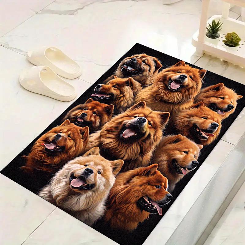 Bishons Corgi Carpet Rug for Living Room Bedroom Home Sofa Decoration,Kids Play Non-slip Floor Mat