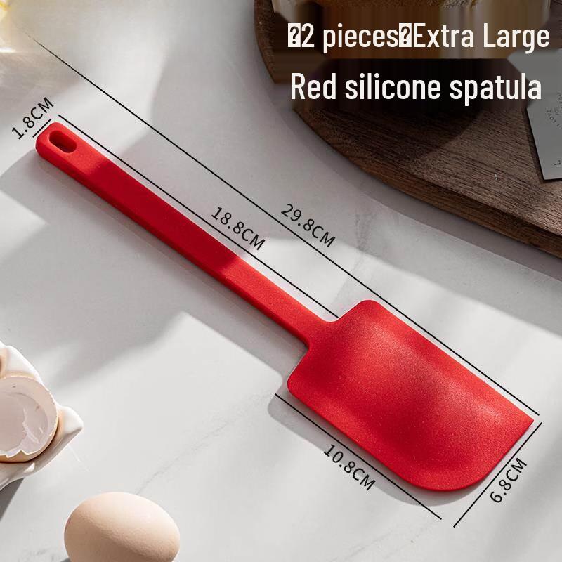 Yingtang Extra Large Red Silicone Spatulas, 2-Pack