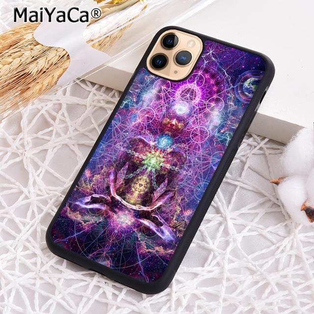 Neon Psychedelic Trippy Buddha Art Phone Case For iPhone 17 Air 16 Pro Max 15 14 Plus 12 13 Shell Cover Coque