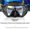 HD Light-transmitting Cross-border Free Diving Goggles with Ultra-wide Field of View and Liquid Silicone Design.