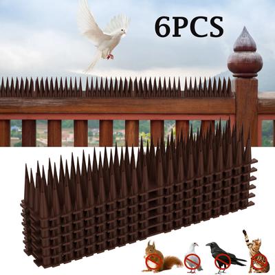 6Pcs Plastic Bird And Pigeon Spikes Fence Wall Spikes Bird Deterrent Spikes Anti Bird Spikes for Outside To Keep Birds Away NEW