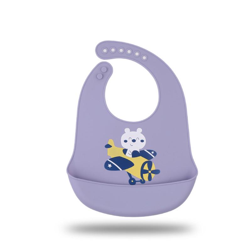 Waterproof Food-Grade Silicone Baby Bib - Leak-Proof, Self-Feeding, Drool Protection