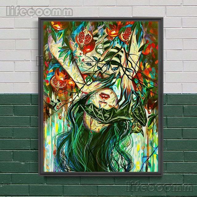 Gotycka Konstelacja Wiedźma Surrealistyczny Wydruk Sztuki Czaszki Dekoracja Ścienna Sztuka Płótno Malowanie Wystrój Domu Straszny De Wicca Plakat Wydruk Bez Ramki
