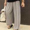 Men Pants Solid Color Elastic Waist Modal Casual Spring Trousers for Daily Wear