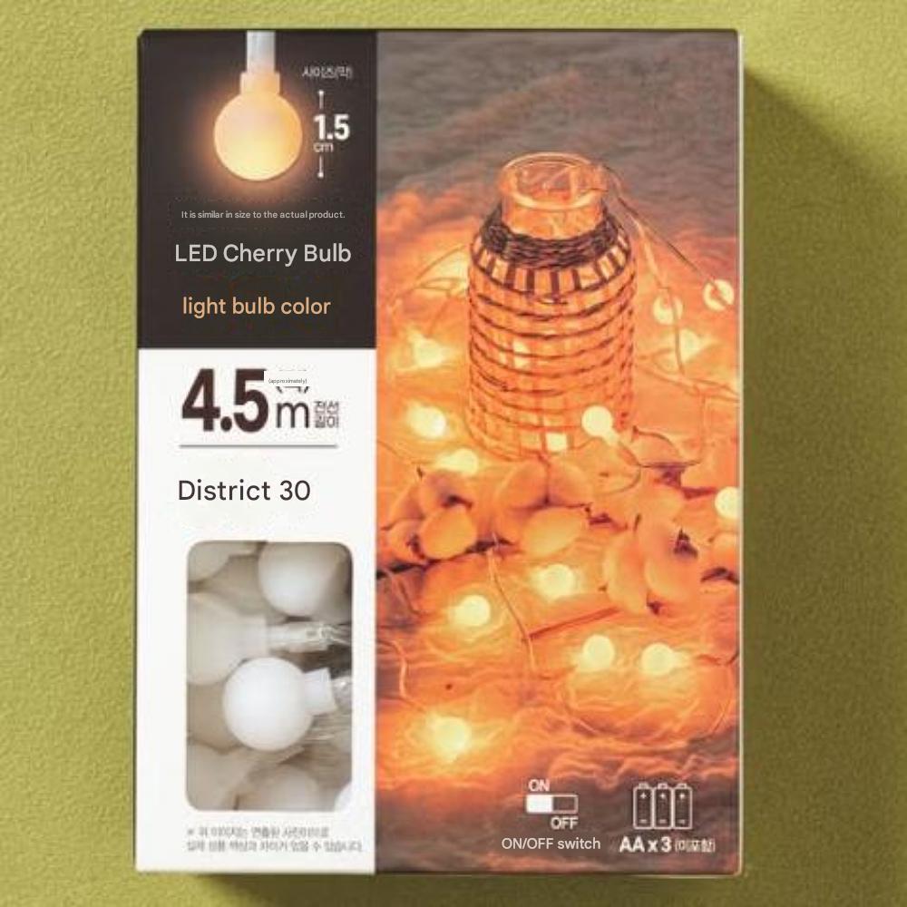 

Інтер єрна світлодіодна міні-гірлянда Вишня 30 лампочок, колір сонячного світла Довжина дроту = 4.5м