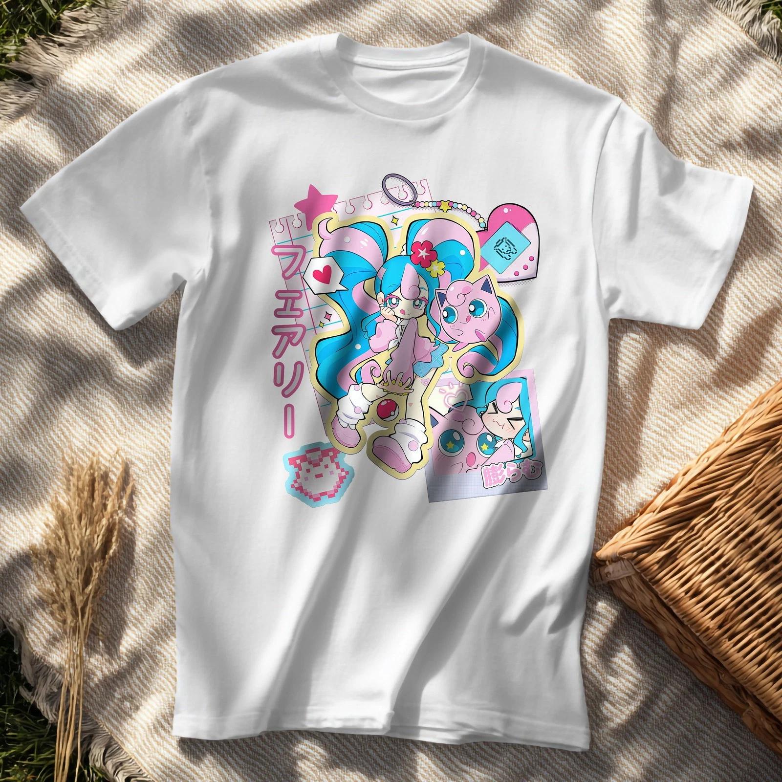 

Fairy type Miku and Pokemon 001 anime Adult / Childrens t shirts/t-shir cotton 120