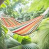 White Double Anti-Rollover Canvas Hammock - Portable Hanging Swing for Adults & Children, Thickened for Camping, Lounging, Sleeping.