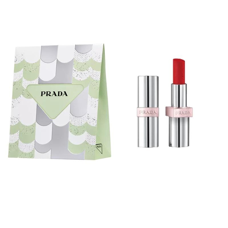 Помада Prada Light, помада, ограниченная подарочная сумка, кремовая и увлажняющая, легко наносится и натуральная #U021Light веганская вишня красный