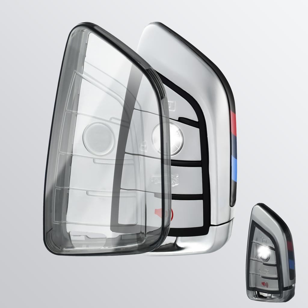 Tpu Transparent Car Key Fob Case Cover For Bmw X1 X3 X4 X5 X6 X7 Series 1 3 5 7 F15 F16 F48 E53 E70 E39 F10 F20 F30 G20 G30