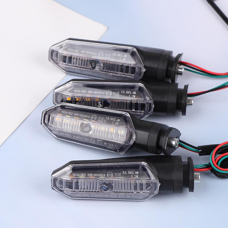 2Pcs Mini Amber Flashing Light Motorcycle Led Turn Signal Lights 8Mm Blinker Turn Signal Lamp 12V Moto Indicator Accessories