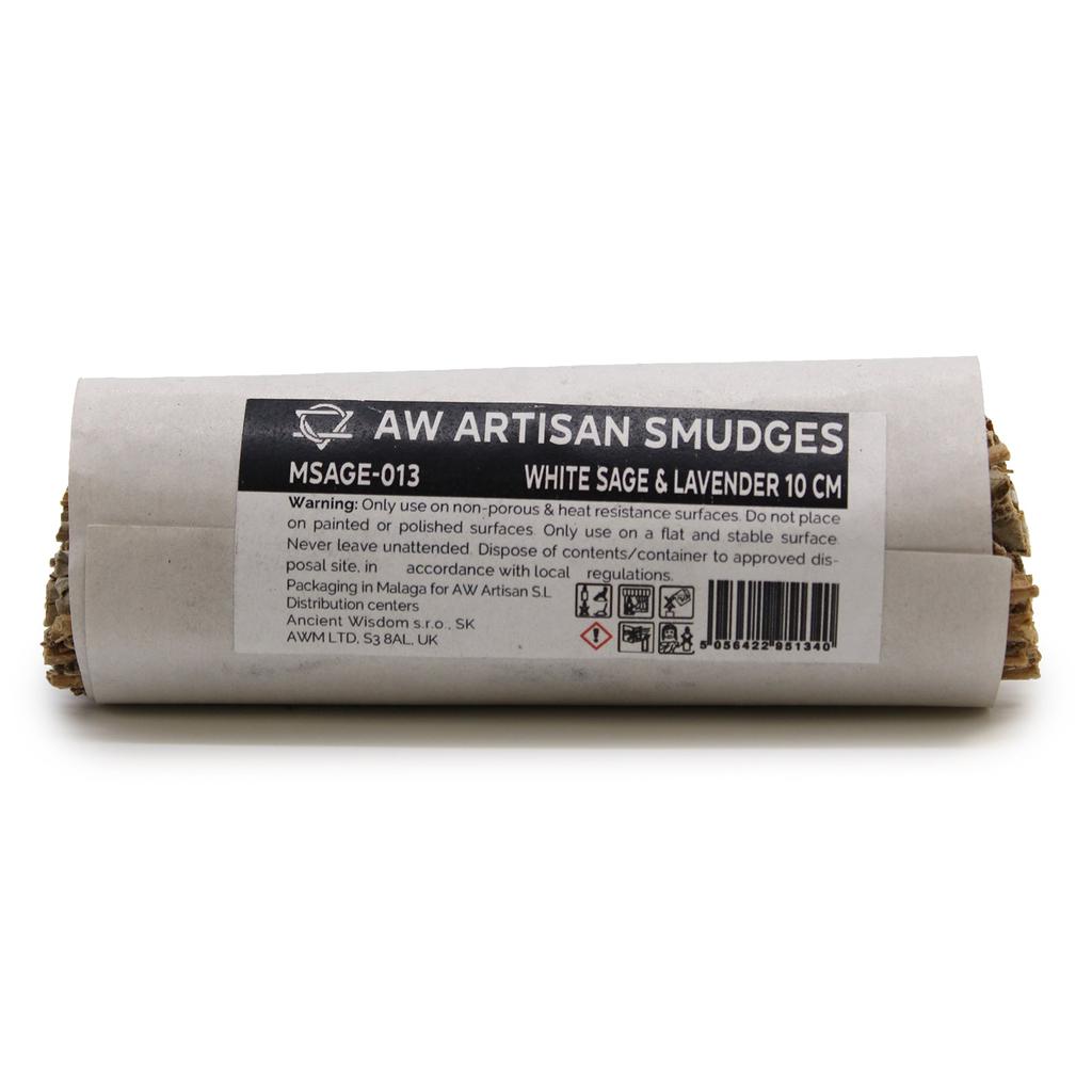 White Sage Smudge Sticks With Lavender, 10 cm