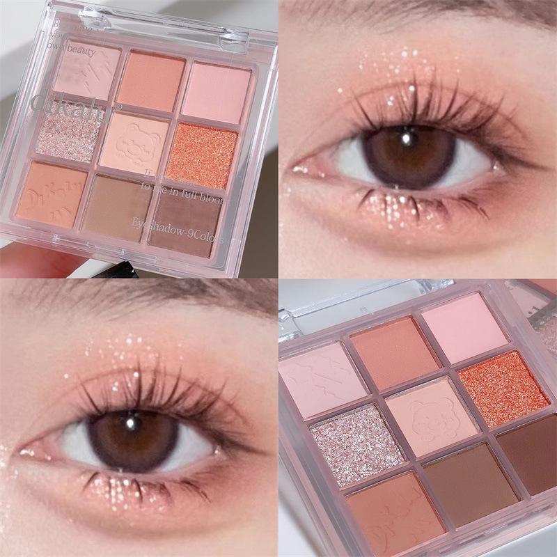 Dikalu Bling Рождественская лимитированная палетка теней для век с шиммером 9 цветов 25 Снежный ком