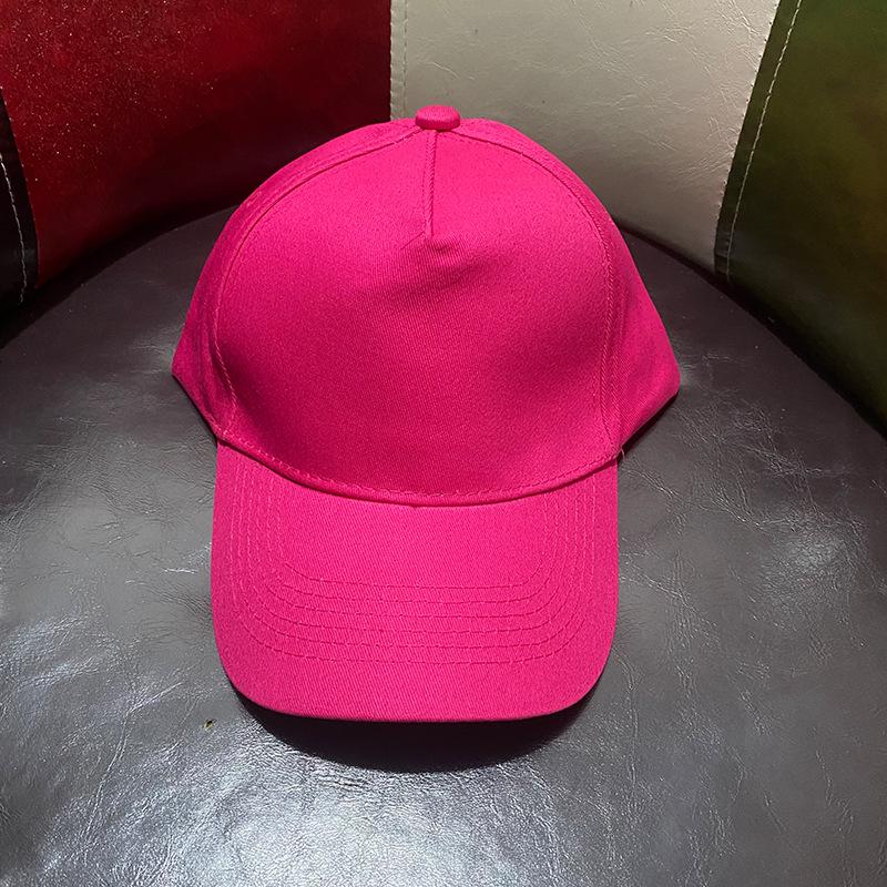 Unisex Solid Color Cotton Five-Panel Baseball Cap – Trendy, Casual, and Versatile.