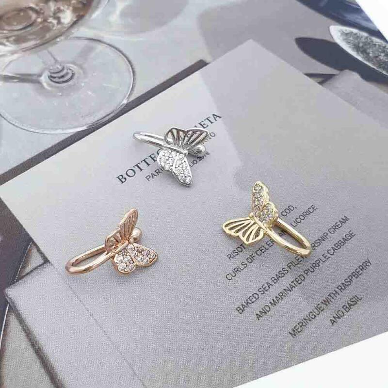 

Mini Cubic Butterfly Ear Cuff (1 pc) rose gold