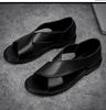 Men's Cowhide Leather Roman Sandals - New Casual Outdoor Summer Shoes with Soft Non-Slip Soles