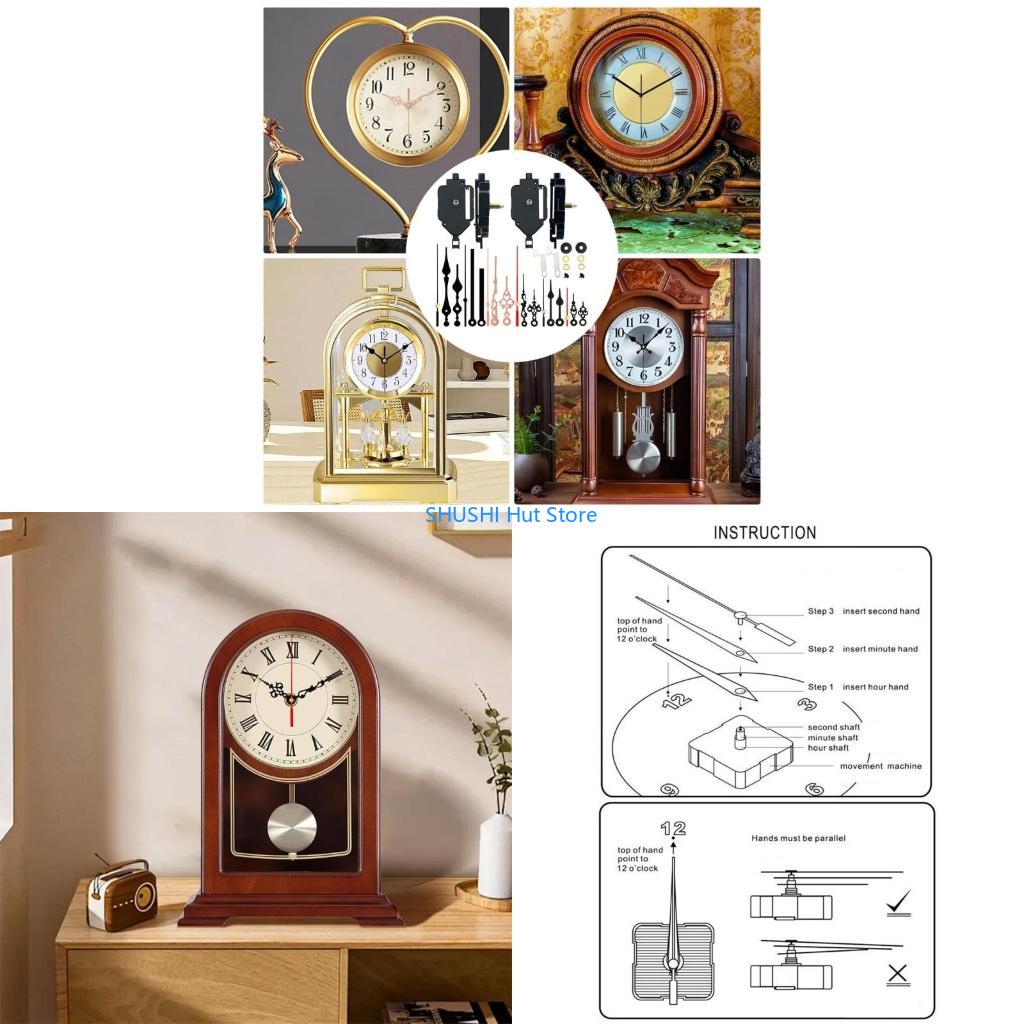 

2 Pack Pendulum Clock Movement with Hands for Hobbyists with Quartzs Technology D57B China Mainland