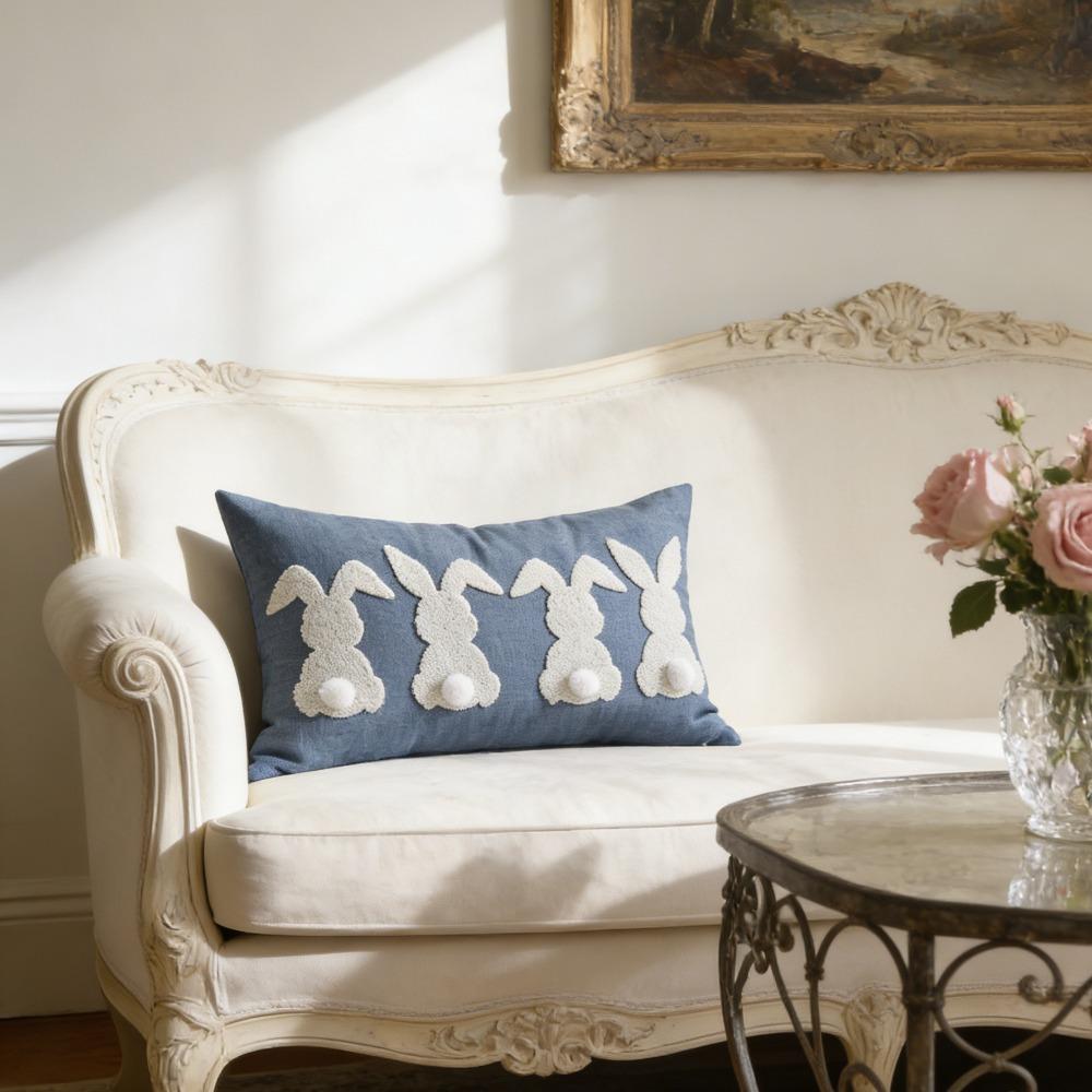 Three-dimensional Design Throw Pillow Cover Embroidered Waist Cushion Cover Pillowslip Sofa