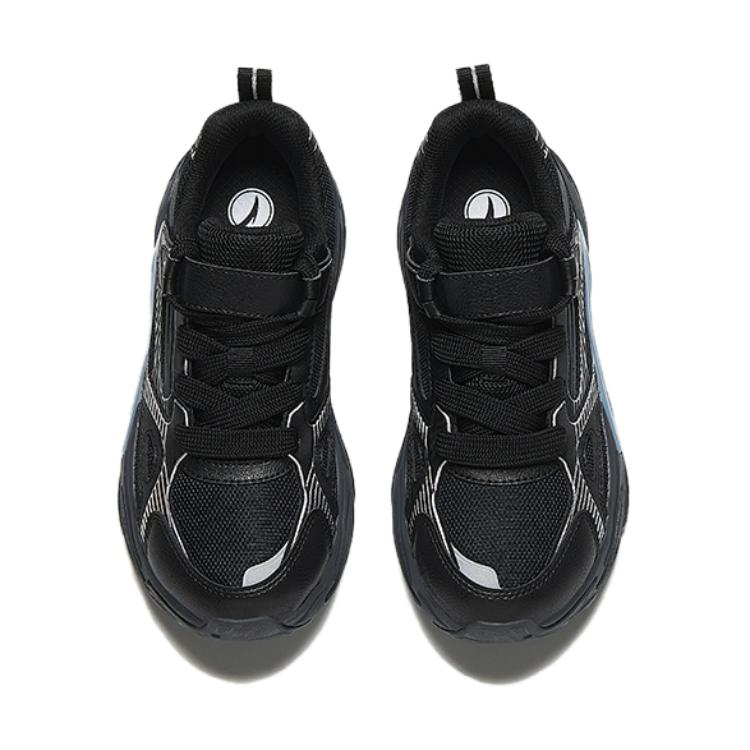 Anta Comfortable Versatile Non-Slip Durable Kids Casual Shoes Kids Casual Shoes Black Silver A12448858-4