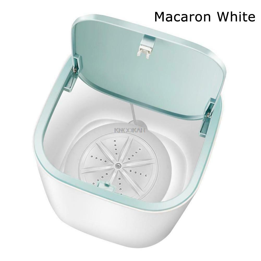 Travel Mini Washing Machine Portable Ultrasonic Turbo Washing Machine USB Powered Desktop Clothing Underwear Laundry Washer 3.8L