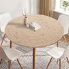 Round Table Cover 47.24" Washable Tablecloth with Elastic Edge 3D Stain-Resistant Table