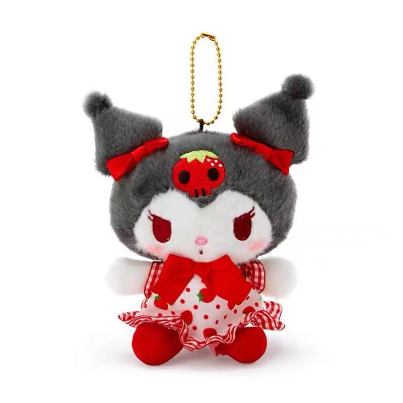 Peluche de Sanrio Kuromi Muñeco Relleno Figura Llavero Colgante Suave Apachurrable Regalo Para Niños