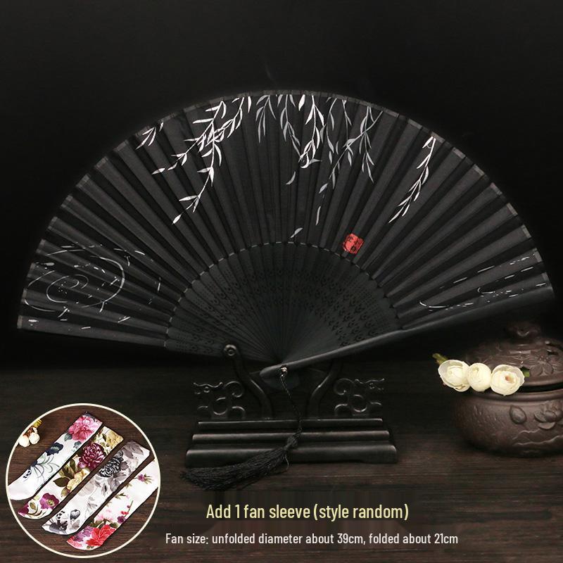 Ancient Chinese Hanfu Folding Fan - Classical Dance & Summer Accessory for Women