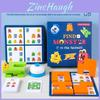Wooden Monster Search Puzzle For Kids Focus Training With Cards And Blocks