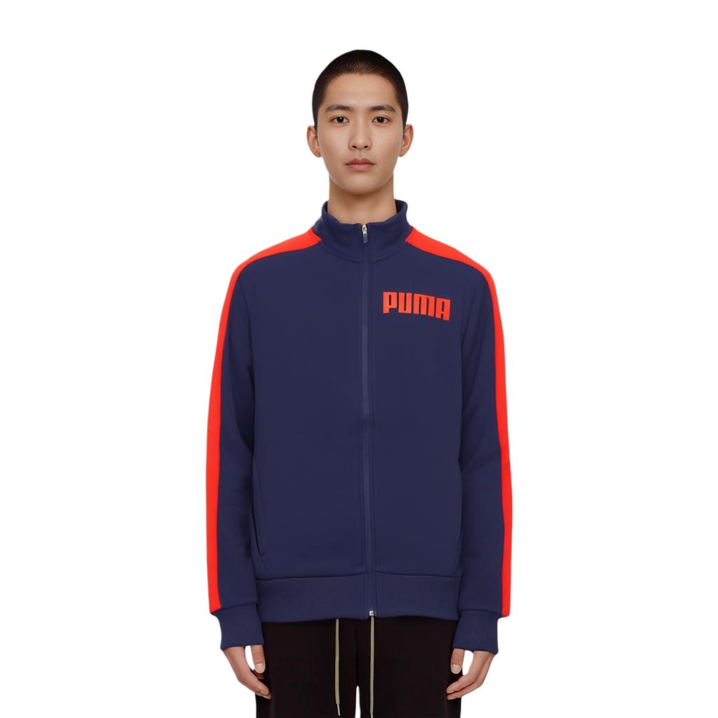 Puma Knit Stand Collar Jacket Men Outerwear Blue 845164-03