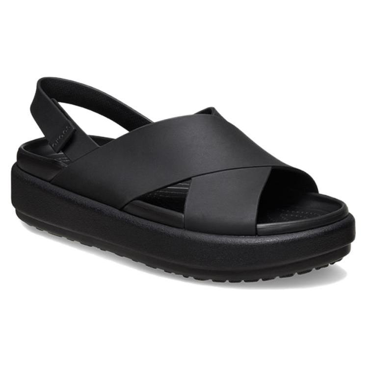 Crocs Brooklyn Luxe Cross Strap 'Black' Women's 209407-060