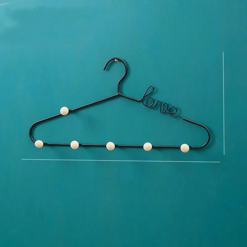 Nordic Iron Love Letter Decoration Hooks Living Room Wall Key Hook Bedroom Metal Coat Hook Row Hook