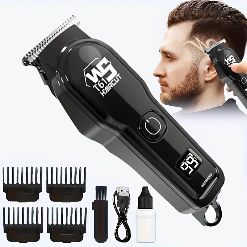 Portable electric hair clipper with USB charging for hair and beard trimming, suitable for families to give as a Father's Day or holiday gift to men