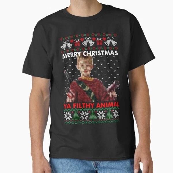 home alone Christmas north pole Santa Claus funny secret movie film t shirt S