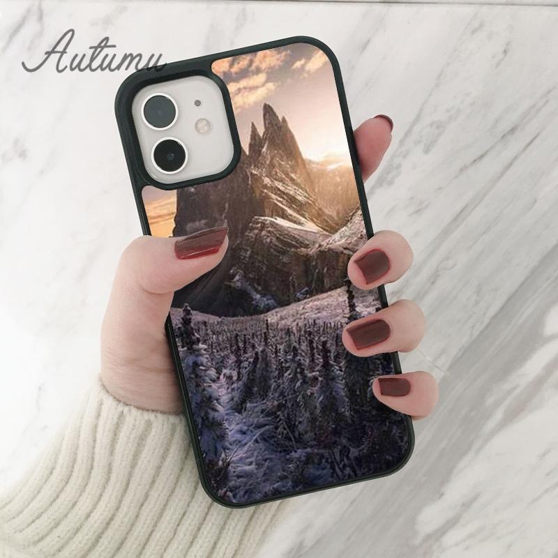 Mountain Pine Tree Forest Mountain Phone Case for iPhone 11 12 13 14 Pro Max Mini XR XS SE 2020 6S 7 8 Plus Galaxy S21 S22 Cover