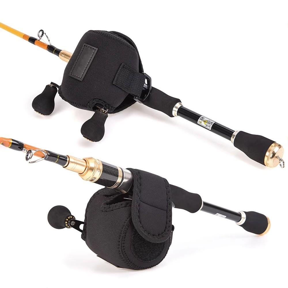 Black Color Fishing Reel Bag Protective Design Spinning Reel Cover  Travel Storage