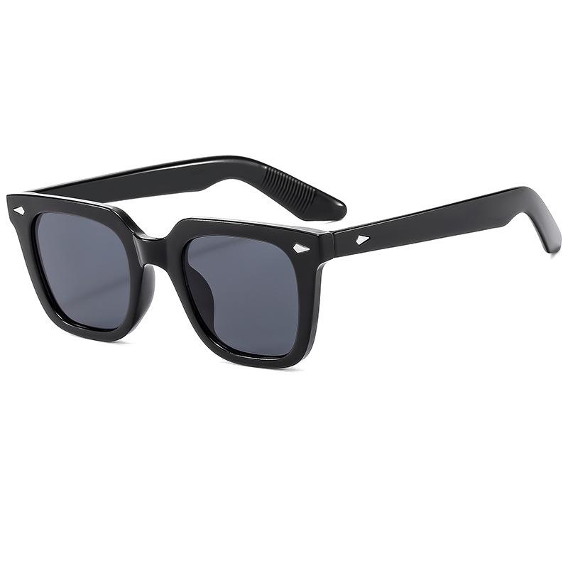 European-American Classic Square Frame Sunglasses: Stylish Unisex Anchor Nail Design