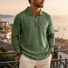 Men's Casual Long Sleeve Shirt in Slub Cotton Linen for Fall