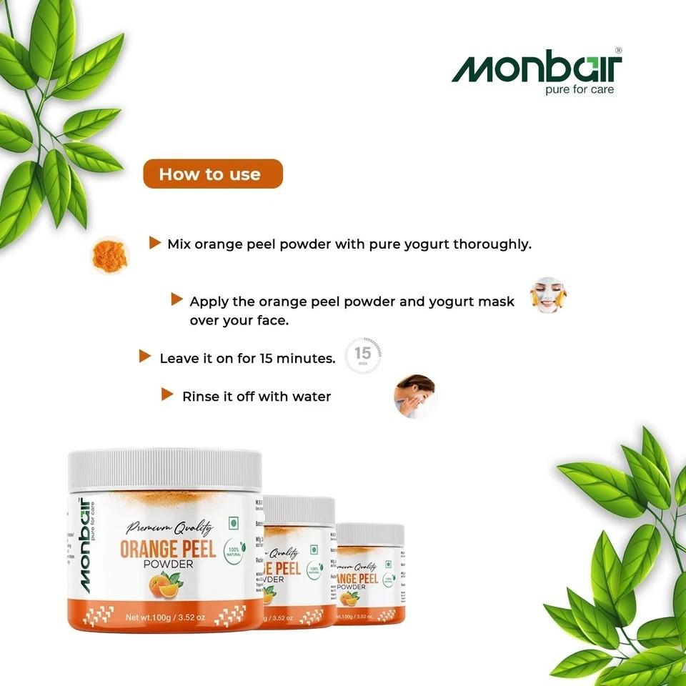 Monbair Orange Peel Powder For Glowing Skin 100gm