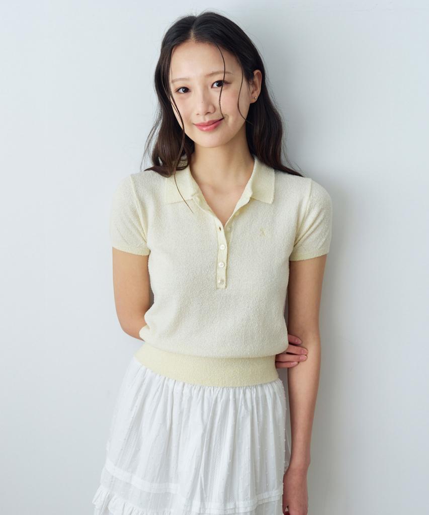 KNIZURE Classic Boucle Collar Half Knit_2 Colors