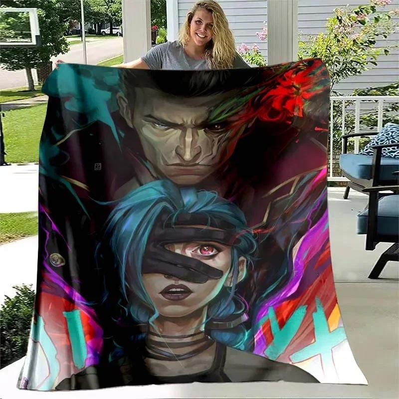 Jinx Arcane: League of Legends Cooling Blanket Lightweight Comfortable Soft Breathable Ultra Warm Blanket Bedding Travel Bedding