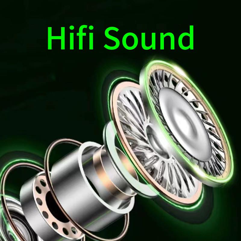 Pffee 3.5mm  Type C Hifi Wired Earphones Game Earbuds Super Bass With Microphone Noise Canceling