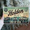 Vintage Car End of Era Metal Sign   Retro Iron Wall Decor with Classic Cars  Nostalgic Design Perfect for Home Garage Offic