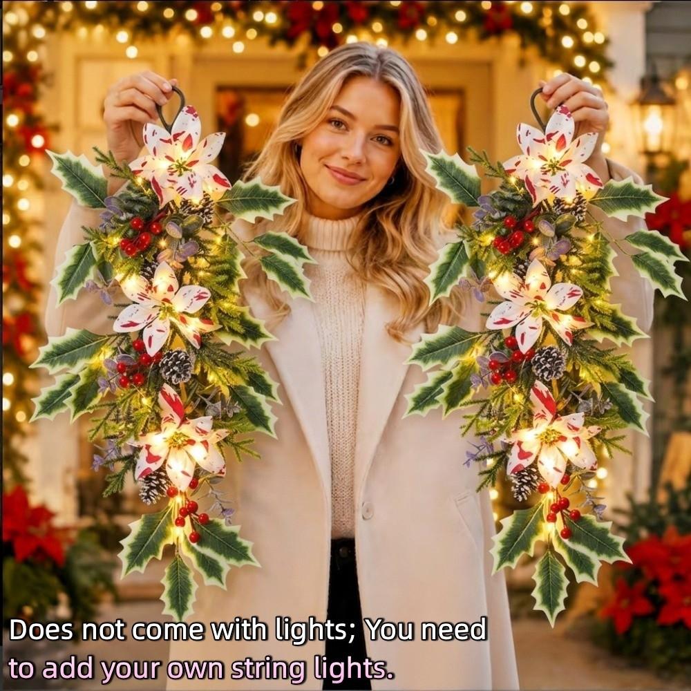 Artificial Artificial Pine Branch Faux Flower Christmas Garland Door Hanging Door Decoration