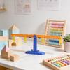 Bilancia Matematica Giocattolo per Bambini in Materiale Plastico per l'Apprendimento Precoce e l'Interazione Genitore-Figlio