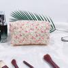 Cotton Floral Makeup Bag With Breathable Design For Daily Use