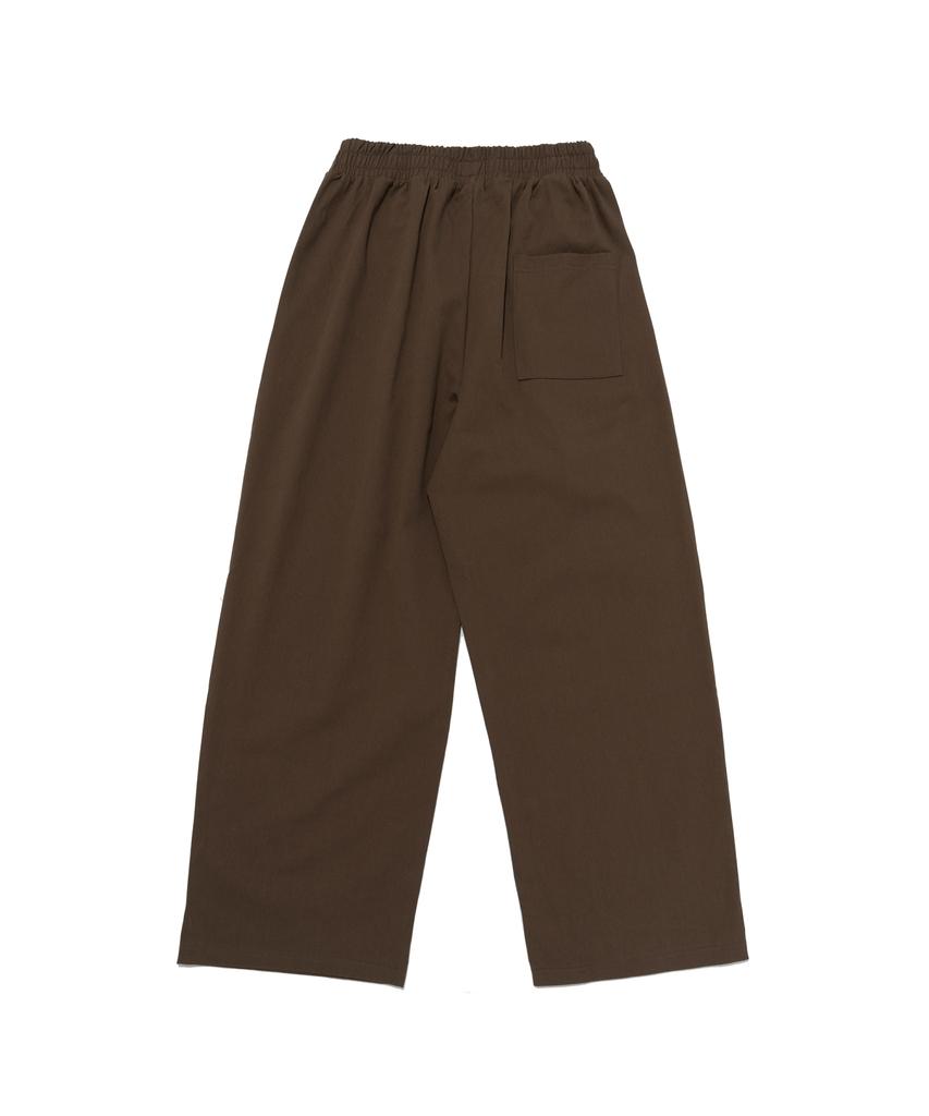 ANALOG MOOD Cotton Pintuck Wide Pants (Brown)