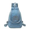 Zaino Borsa a Tracolla da Donna Borsa da Petto Multiuso Zaino in Denim All-match