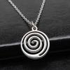 Eye Catching Pendant Necklace Unique Swirl Pendant Clavicle Chain Adjustable